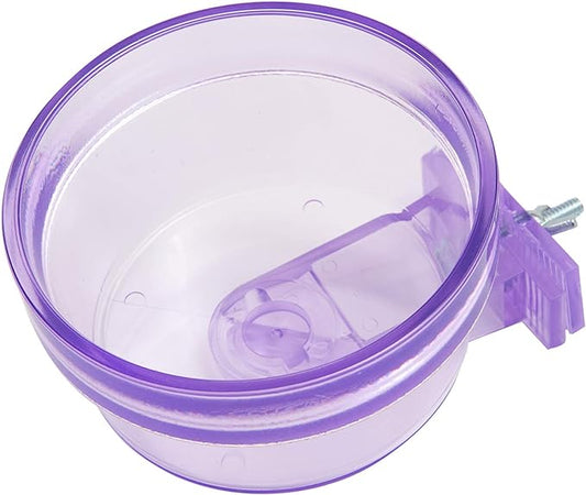 Lixit Quick Lock Removable Cage bowls for Rabbits, Birds, Dogs, Cats, Gunea pigs and Other Small Animals. (Purple, 20oz)