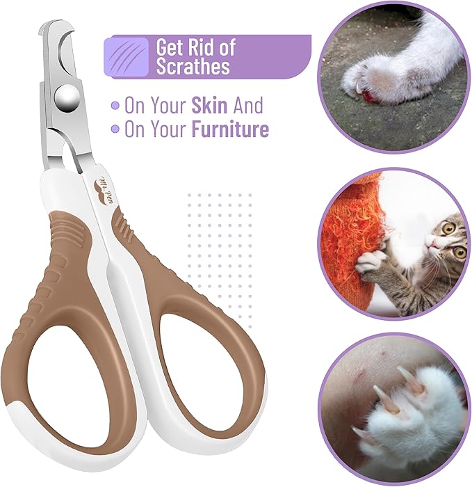 Mr. Pen- Cat Nail Clipper, Brown, Cat Nail Trimmer, Cat Nail Clippers, Cat Claw Clippers, Cat Clippers for Nails, Pet Nail Clippers, Kitten Nail Clipper, Small Dog Nail Clipper, Cat Claw Trimmer