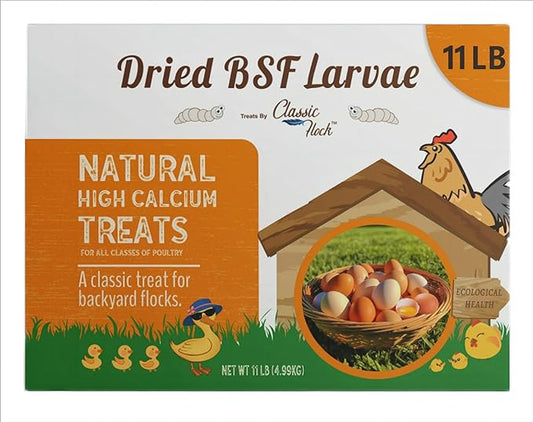 11 lb Black Soldier Fly Larva - BSFL is a high Calc-Rich Chicken Feed with More Calcium Than mealworms. Feeding with The Main Food is conducive to Laying hens