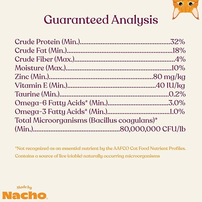 Made by Nacho Bone Broth Infused Dry Cat Kibble - Sustainably Caught Salmon and Pumpkin - Premium Grain-Friendly Cat Food 4lb Bag, Limited Ingredients