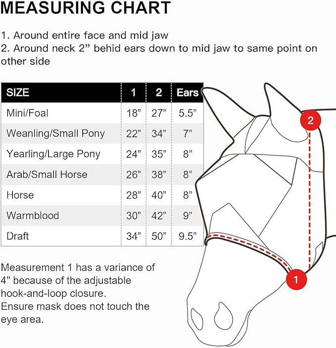 Horse Fly Mask, Elasticity Fly Mask with Ears UV Protection for Horse, Grey (Strengthen with Ears)