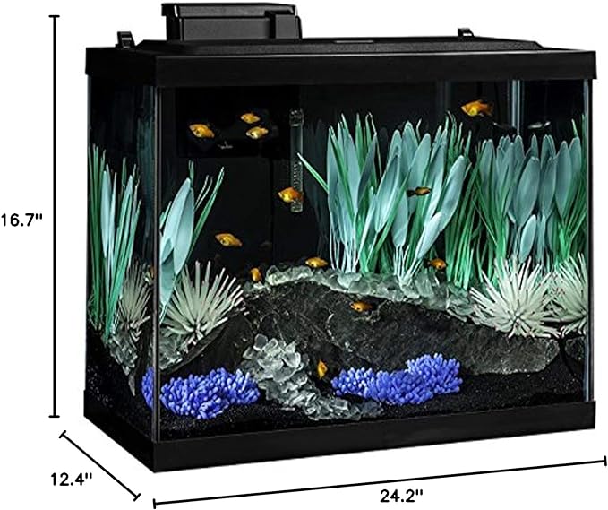 Tetra ColorFusion Aquarium 20 Gallon Fish Tank Kit, Includes LED Lighting and Decor