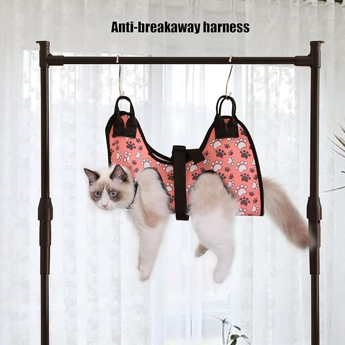 Cat and Dog Grooming Hammock with Safety Belt for Nail Clipping,Cat Bathing Bag for cat Nail Trimming, Dog Grooming Harness(XS,Be Sure to Check The Size Chart)