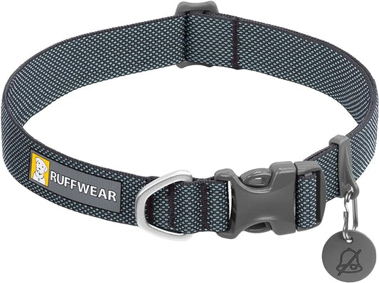 Ruffwear, Hi & Light Dog Collar, Minimal and Ultralight Collar for Everyday Walks and Runs, Basalt Gray, 20"-26"