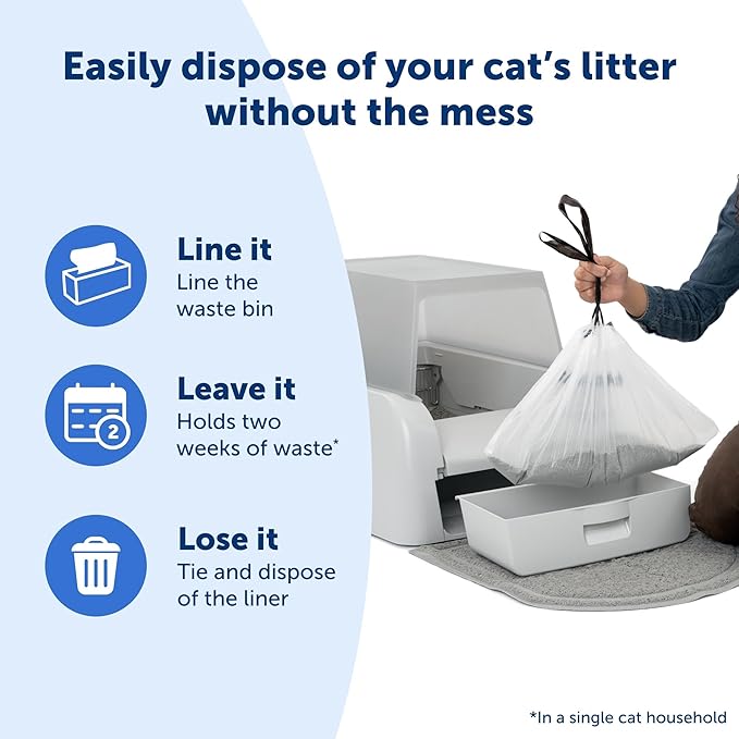 ScoopFree® Clumping Self-Cleaning Litter Box Hood and Accessory Bundle – includes Litter Box Hood for Added Privacy, Waste Bin Liners for Easy Cleanup and Litter Mat for Less Tracking and Mess