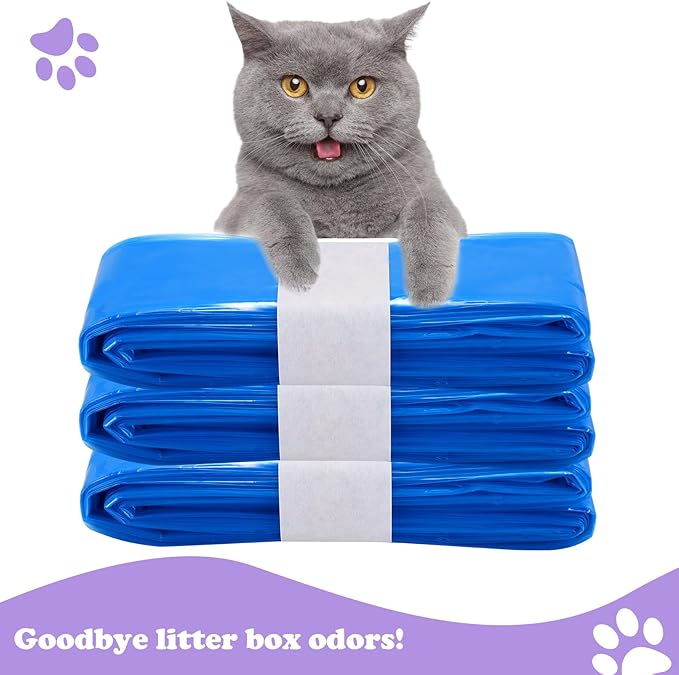 10 Pack Cat Litter Refills Scented Bag Compatible with Your Standard and Plus Litter Disposal Refill Cartridge, Universal Litter Refills Bags (Not Include Cartridge)