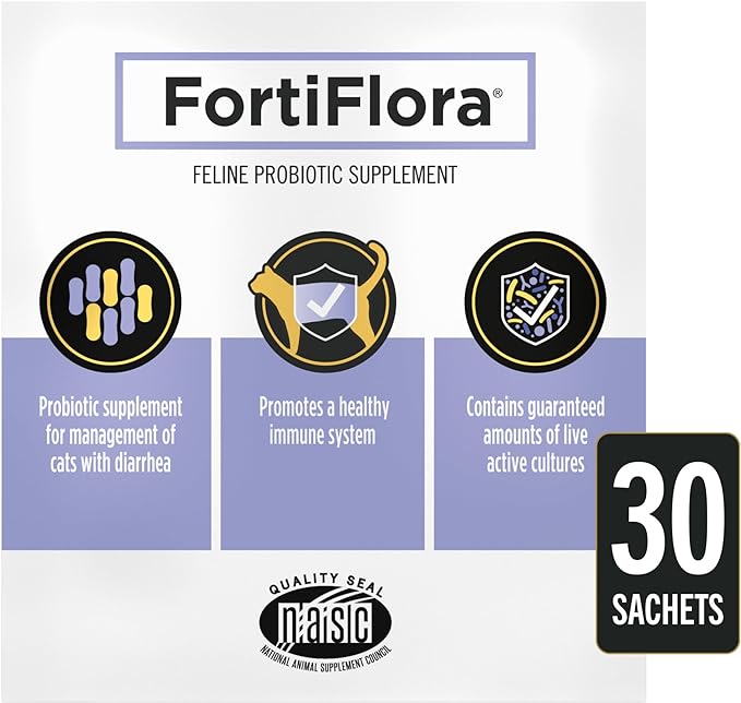 Purina Pro Plan Veterinary Supplements FortiFlora Cat Probiotic Supplement for Cats with Diarrhea - (Pack of 6) 30 ct. Boxes