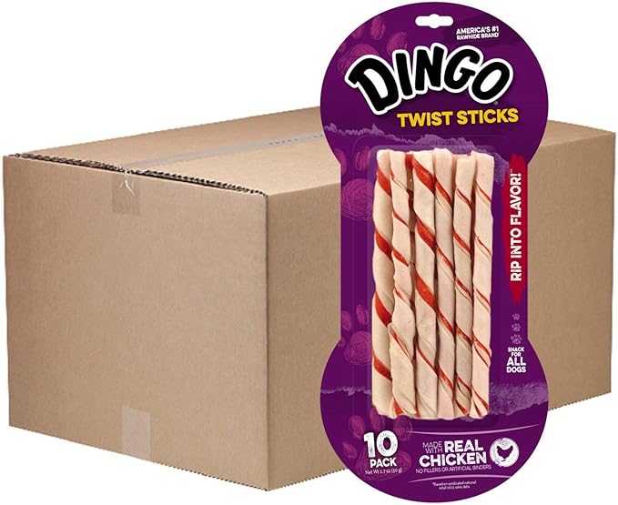 Dingo Chicken Twist Sticks Chews For Dogs, 240 Ct