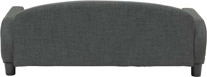 Paws & Purrs Modern Pet Sofa 41.5" Wide for Large Dog with Removable/Washable Mattress Cover, Dark Gray