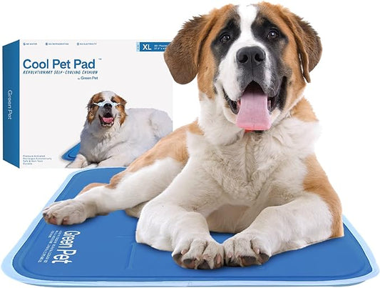 The Green Pet Shop Dog Mat, Extra Large - Pressure Activated Cooling Pad, (80 Plus Lb.) - Non-Toxic Gel, No Water or Electricity Needed for This XL Dog Mat