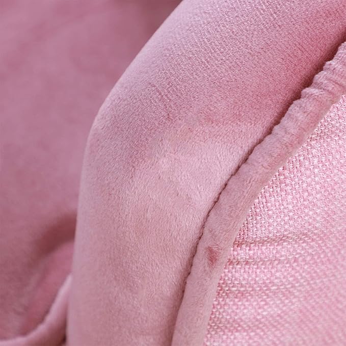 Pet Sofa Bed, Velvet Couch with Washable Cushion for Small Dog Cat, Gray (Pink)