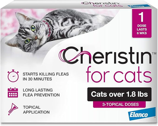 Cat Cheristin Cat Flea Treatment & Prevention for Cats | 1 Topical Dose Provides Up to 6 Weeks of Coverage | 3 ct.