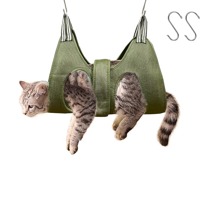 Cat and Dog Grooming Hammock with Safety Belt for Nail Clipping、Grooming,Cat Bathing Bag for cat Nail Trimming,Pet Claw Care Bag, Dog Grooming Harness（XS,Be Sure to Check The Size Chart）