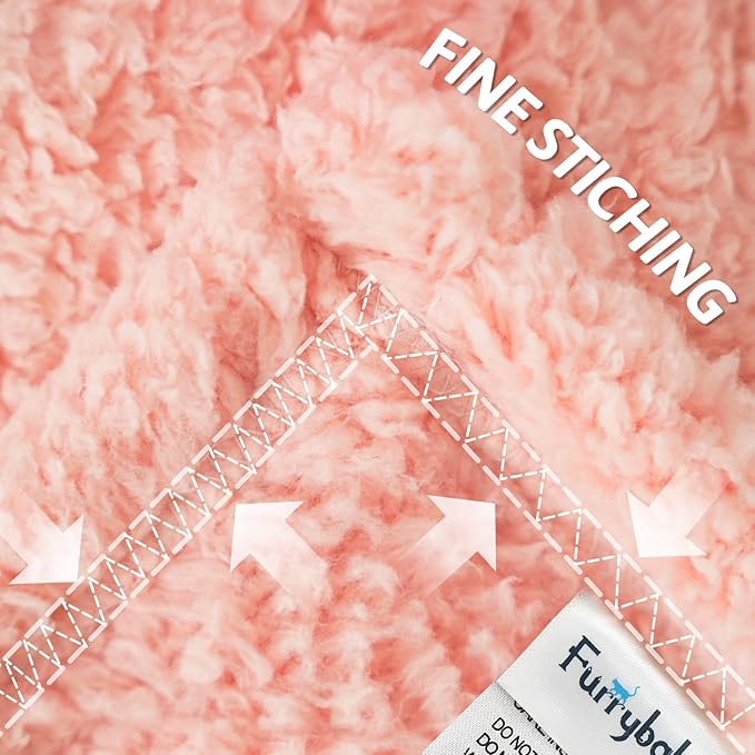 furrybaby Dog Blanket Soft Dog Blankets for Large Dogs Puppy Essentials Washable Sherpa Fleece Cat Blanket 32x40 Inches for Bed Furniture Couch Sofa (Medium, Pink)
