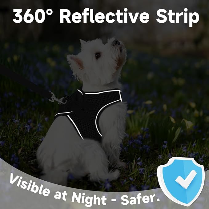 Supet Cat Harness and Leash Set for Walking Cat and Small Animal Harness Soft Mesh Puppy Harness Adjustable Cat Vest Harness with Reflective Strap