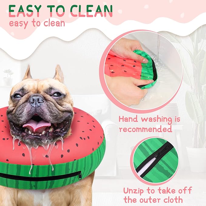 Supet Inflatable Dog Cone Collar Alternative After Surgery, Dog Neck Donut Collar Recovery E Collar, Soft Dog Cone for Small Medium Large Dogs