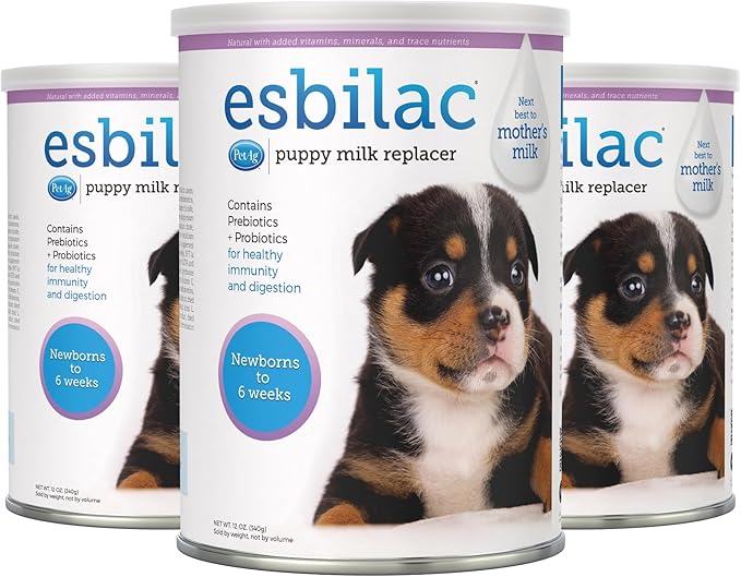 Pet-Ag Esbilac Powder Puppy Milk Replacer and Dog Food Supplement - 12 Ounce (3 Pack)