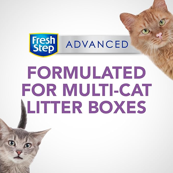 Fresh Step Advanced Multi-Cat Clumping Litter With Febreze Freshness, Fresh Step Clumping Cat Litter Extra Strength Formula With Guaranteed Odor Control, 37 lbs. (2 x 18.5 lb. Box)