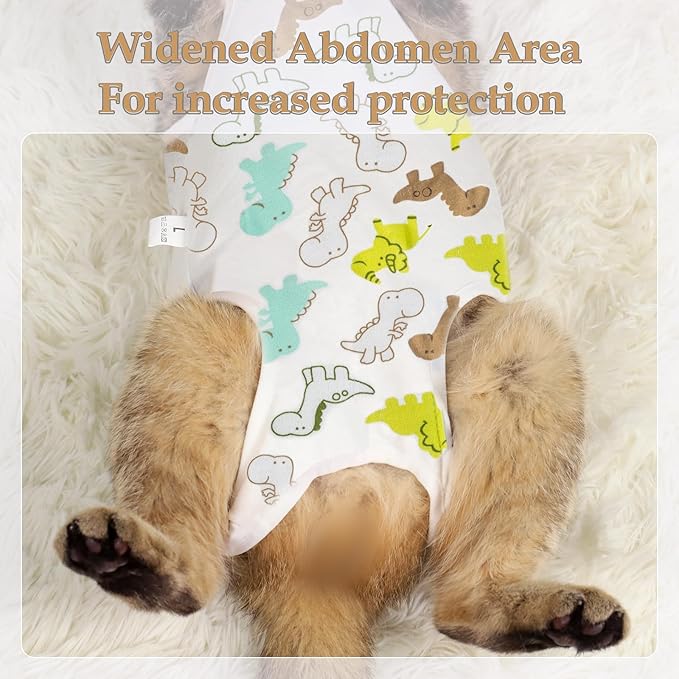 ANWA Cat Recovery Suit - Breathable Cat Surgery Recovery Suit Female, Cat Onesie for Cats After Surgery, Cat Spay Recovery Suit Female Abdominal Wounds