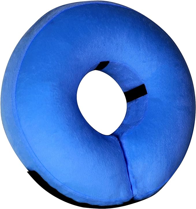 Inflatable Dog Collar-Soft Protective Cone for Dogs After Surgery,Dog Donut Collar Suitable for Dogs and Cats,Dog Cone Collar to Prevent Pets from Touching Stitches,Wounds and Rashes(Blue,M)