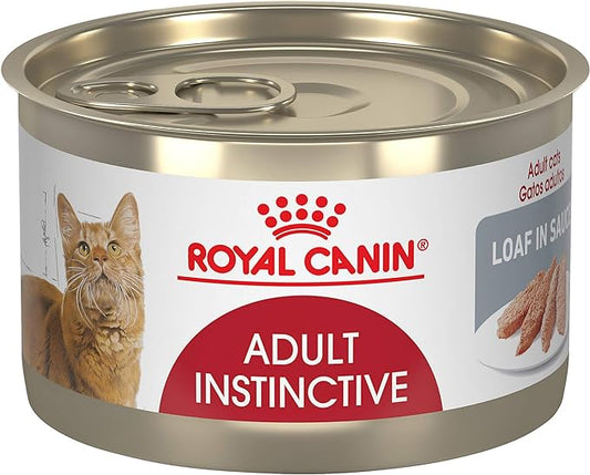 Royal Canin Feline Health Nutrition Adult Instinctive Loaf In Sauce Canned Cat Food, 3 oz Can (Case of 24)