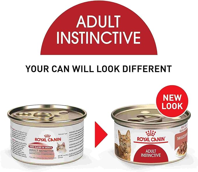 Royal Canin Adult Instinctive Thin Slices in Gravy Wet Cat Food, 3 oz can (12-count)