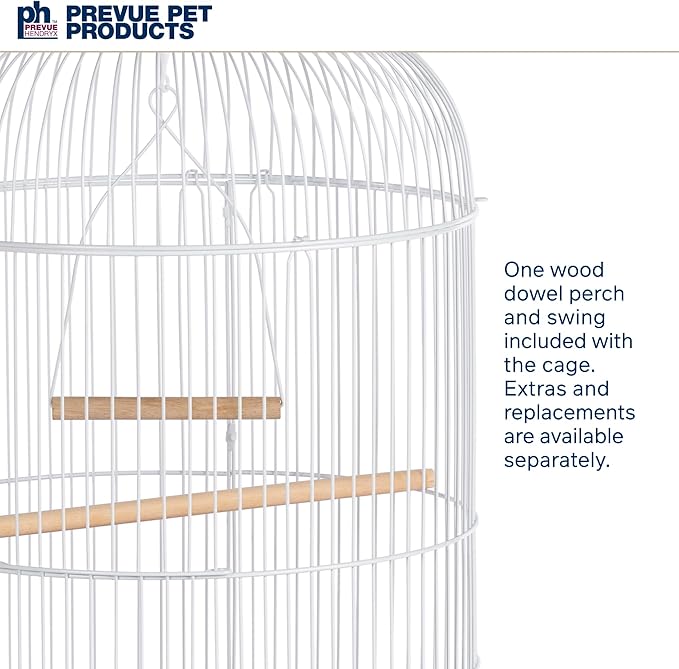 Prevue Hendryx Classic Round Bird Cage, Red, SP31999R,1/2"