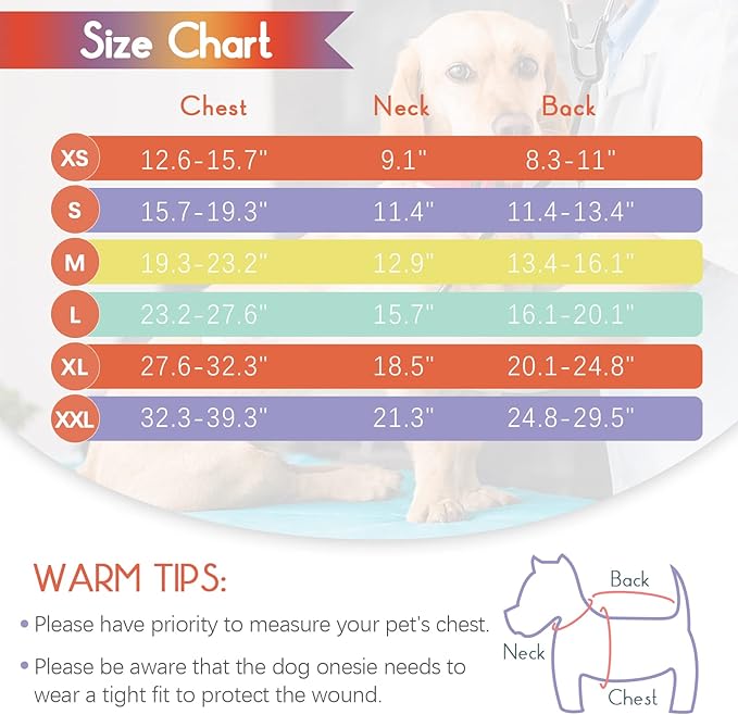 FUAMEY Recovery Suit for Dogs After Surgery,Soft Breathable Dog Bodysuit E-Collar & Cone Alternative Surgical Suit,Male Female Dog Neuter Spay Suits Anti Licking Wounds Onesie Purple Stripes XXL