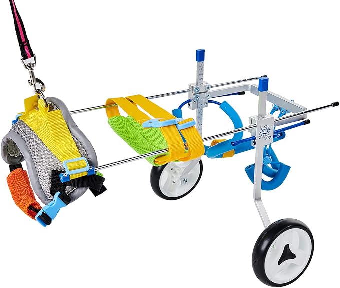 Adjustable Dog Wheelchair for Back Legs| Pet Wheelchairs with Disabled Hind Legs Walking|Stabel & Light Weight (7-Size) (XSLW)