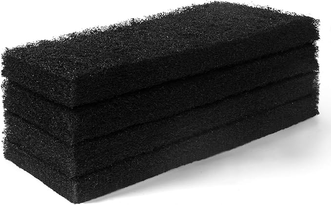 Activated Carbon Filters Cat Litter Box, Perfect Replacement Official Size: 290 x 140 x 10mm (4 Pack)