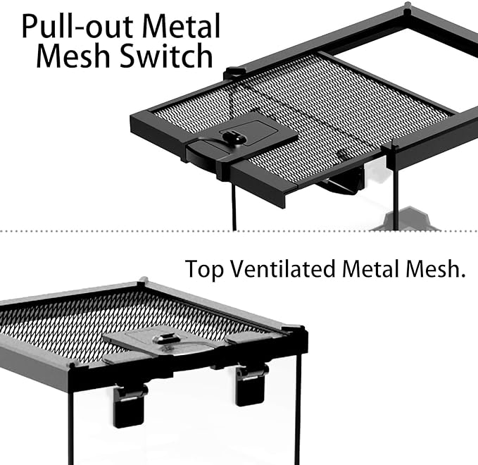 Reptile Terrarium (9Pieces) 8 * 8 * 12 Amphibian Vertical Habitat Tank Starter Kit, Suitable for Small Reptiles such as Geckos, Snakes, Lizards, Chameleons, Serpents(8 * 8 * 12 inchs)