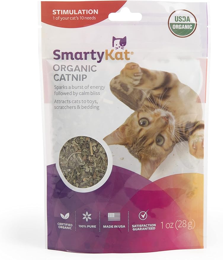 SmartyKat Organic Catnip for Cats & Kittens, Resealable Pouch - 1 Ounce