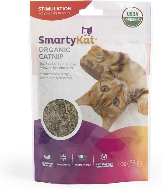 SmartyKat Organic Catnip for Cats & Kittens, Resealable Pouch - 1 Ounce