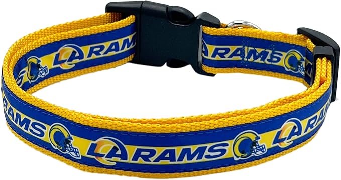 NFL PET Collar Los Angeles Rams Dog Collar, X-Large Football Team Collar for Dogs & Cats. A Shiny & Colorful Cat Collar & Dog Collar Licensed by The NFL