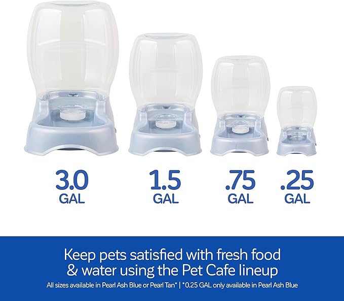 Petmate Pet Cafe Waterer Cat and Dog Water Dispenser 4 Sizes, Made in USA