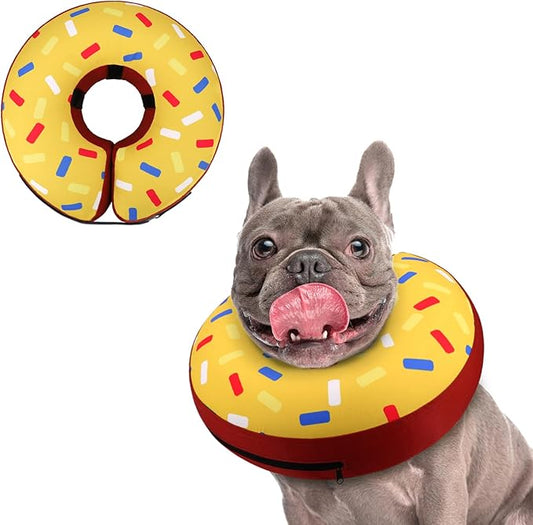 Supet Inflatable Dog Cone Collar Alternative After Surgery, Dog Neck Donut Collar Recovery E Collar, Soft Dog Cone for Small Medium Large Dogs