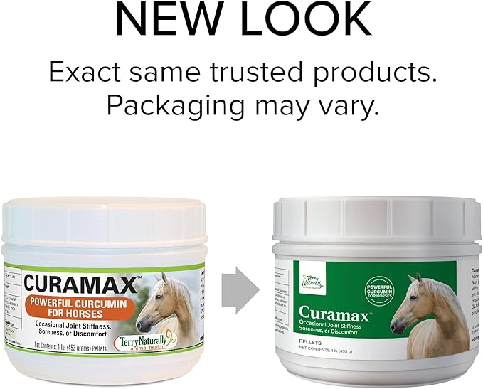 Terry Naturally Animal Health Curamax - 1 lb. of Pellets - Joint, Ligament & Tendon Support for Horses - Curcumin, Boswellia & DLPA - for Equines Only - 30 Servings