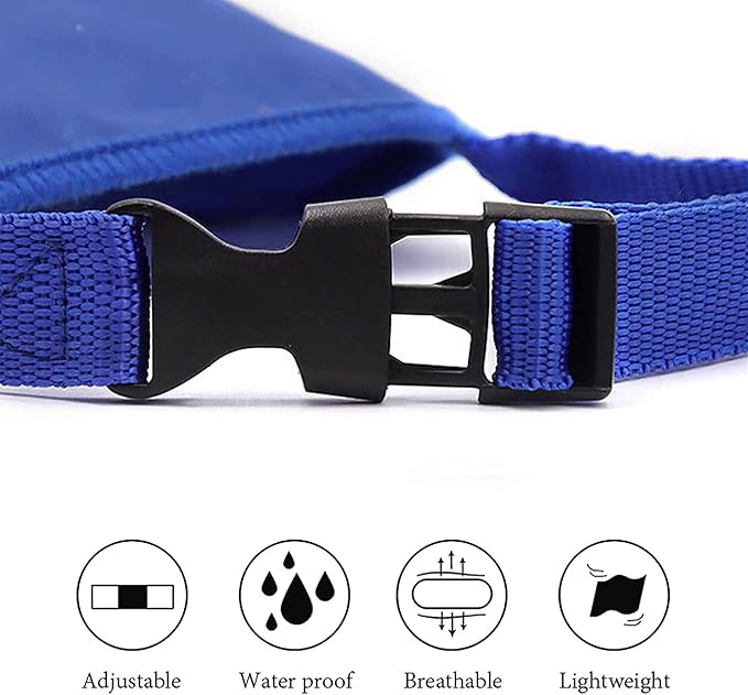 Parts Express Dog Muzzle, Soft Anti-Biting Barking Chewing Muzzle, Breathable Waterproof Adjustable Muzzle for Small Medium Dogs,Blue (S)