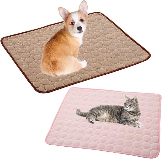 dgdgbaby Dog Cooling Mat Large Cooling Pad Summer Pet Bed for Dogs Cats Kennel Pad Breathable Pet Self Cooling Blanket Dog Crate Sleep Mat Machine Washable