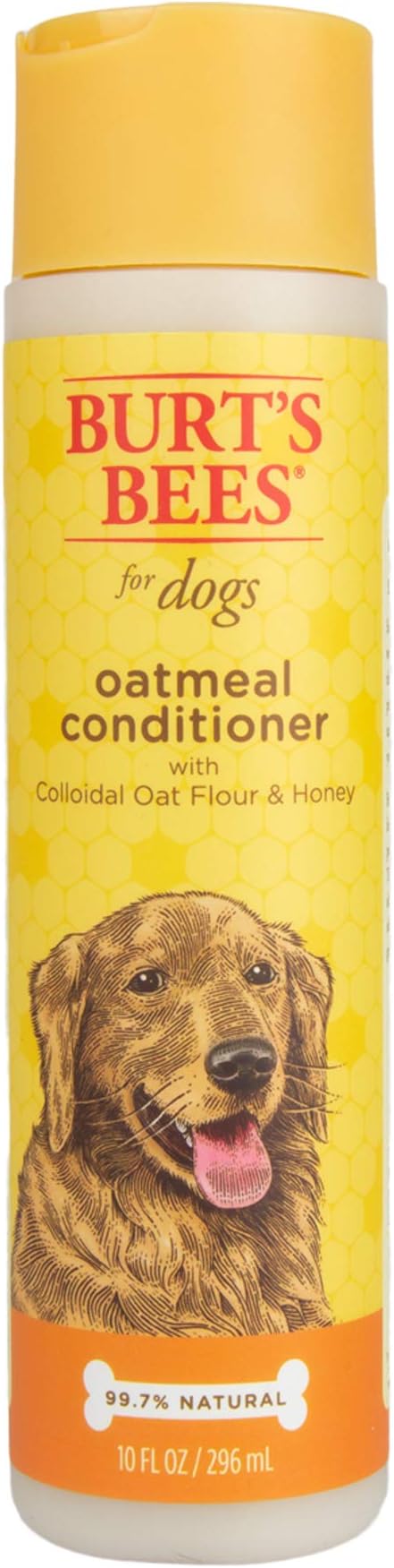 Burt's Bees for Pets Naturally Derived Oatmeal Conditioner with Colloidal Oat Flour & Honey - Dog Oatmeal Shampoo - Cruelty Free, Made in the USA - 10 Oz - 2 Pack