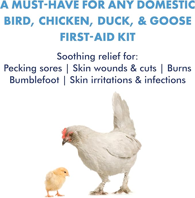 PetSilver Wound Spray Chicken & Bird Formula with Patented Chelated Silver, Healing Aid for Pecking Sores, Bumble Foot, Cuts, Wounds, Burns, and Skin Irritations, Chicken Care, Made in USA, 12 fl. oz.