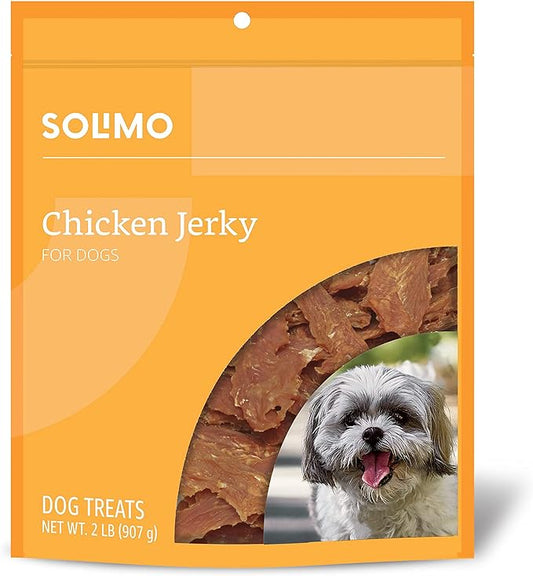 Amazon Brand - Solimo Chicken Jerky Dog Treats, 2 pounds (Packaging May Vary)