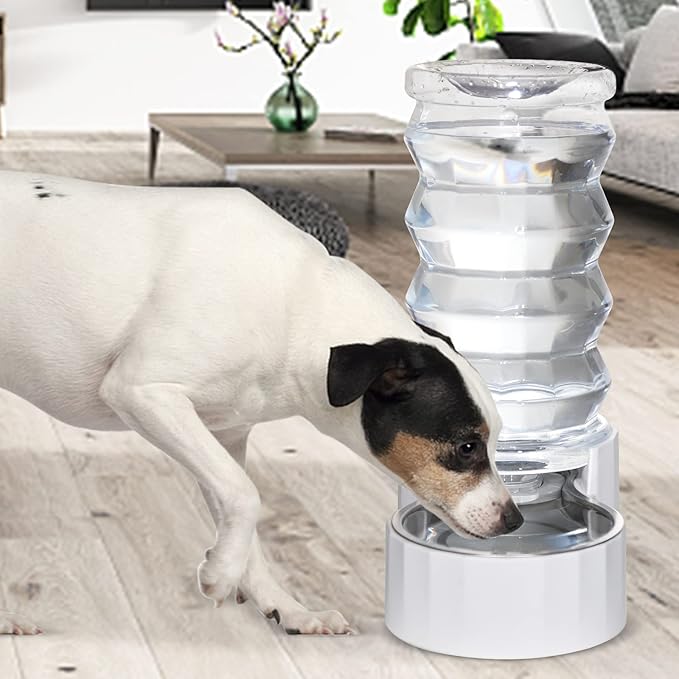 RIZZARI Automatic 8L Pet Waterer,100% BPA-Free, Gravity Stainless Steel Water Dispenser,Large Capacity Water Feeder for Cats and Small and Medium-Sized Dogs