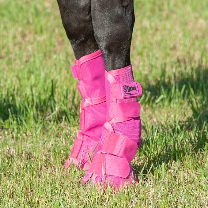 Cashel Crusader Leg Guard Fly Boots, Pink, Warmblood