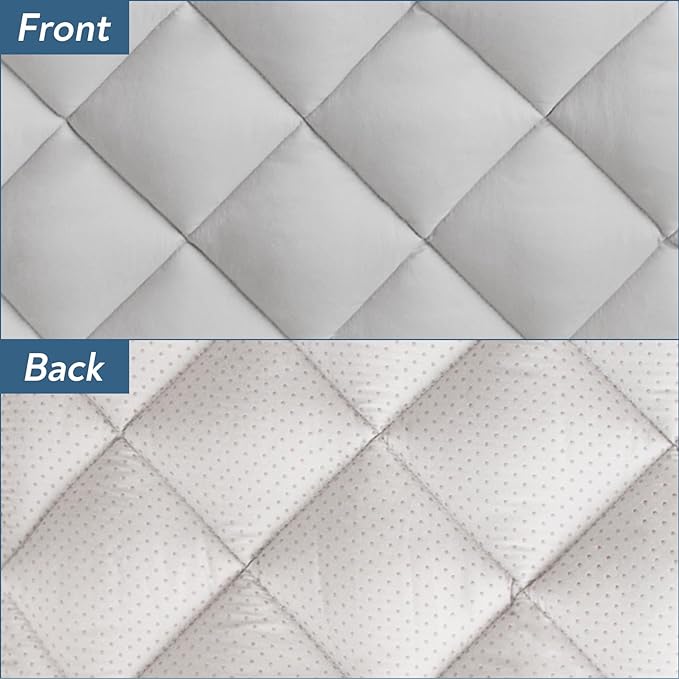 Dog Crate Pad 2 Pack (42" x 28"), Soft Dog Crate Mat with Anti-Slip Bottom, Machine Washable Kennel Pad, Crate Mats for Dog Cages, Dog Bed for Crate, Fits 42 Inch Dog Crate, Grey