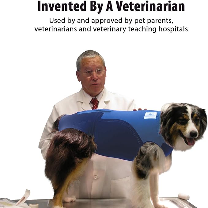 SurgiSnuggly E Collar Alternative Cone for Dogs After Surgery, It's Easier Than Dog Cones for Large Dogs and It's Made with American Textile to Protect Your Pet's Wounds and Bandages, XL BB EC