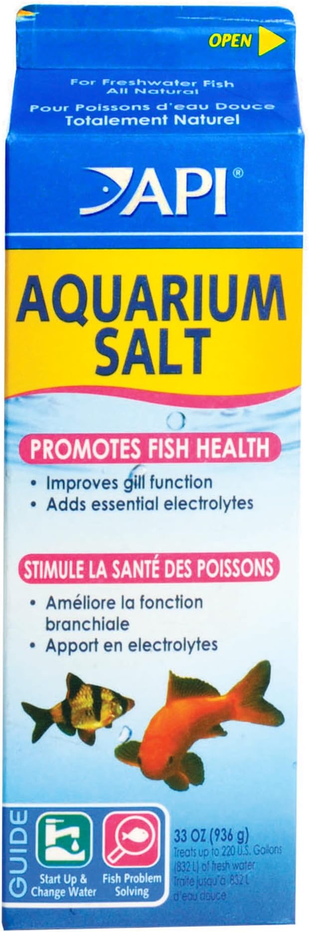 API Liquid Super ICK Cure Fish Remedy, Freshwater and Saltwater Fish Medication (Pack of 1) and API Aquarium Salt Freshwater Aquarium Salt 33-Ounce Box