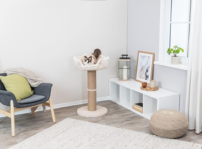 TRIXIE Boho Cat Tree with Scratching Post, Platform Bed