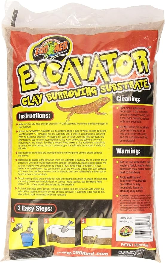 Zoo Med Excavator Clay Burrowing Substrate, 10 Pounds