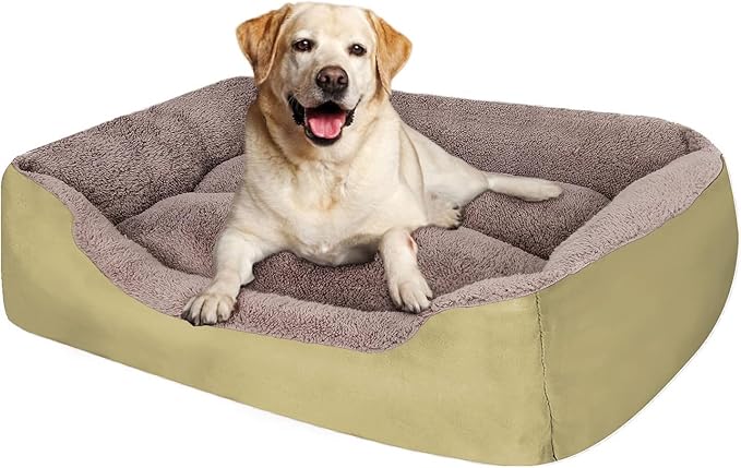 PUPPBUDD Dog Beds for Medium Dogs, Washable Dog Bed Comfortable and Breathable Pet Bed Rectangle Warming Dog Bed for Medium Dogs